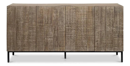 Suzette Four Door Wood Sideboard - LOOMLAN - Sarreid - Sideboards