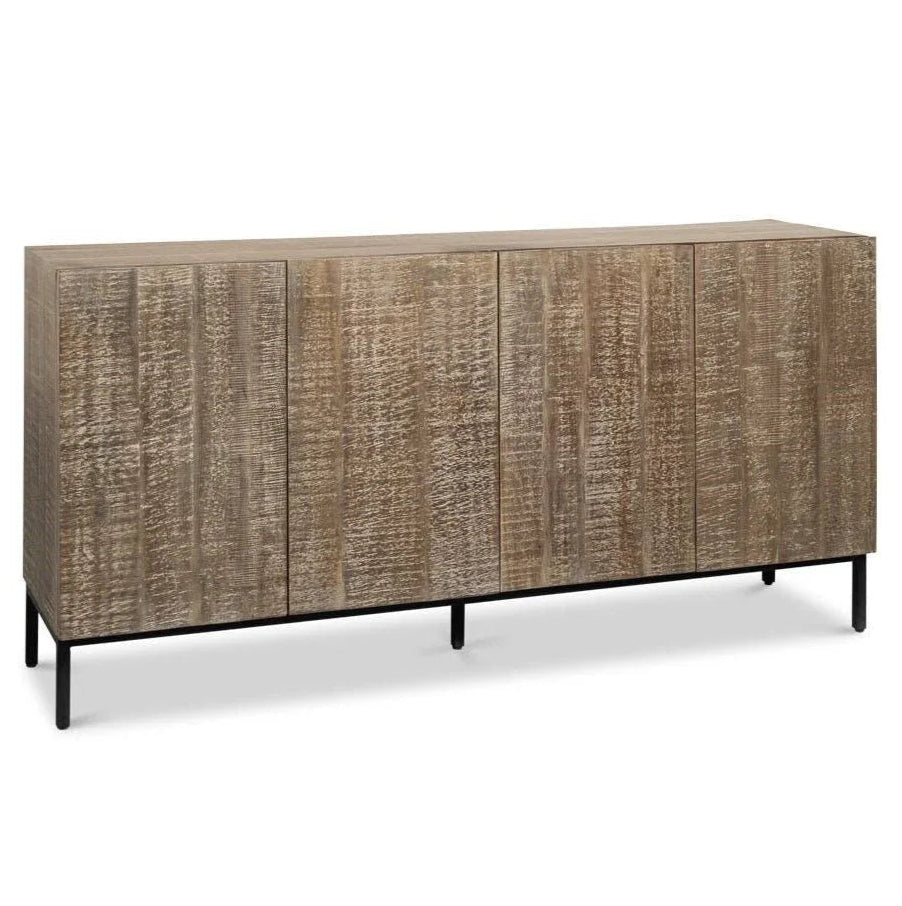 Suzette Four Door Wood Sideboard - LOOMLAN - Sarreid - Sideboards