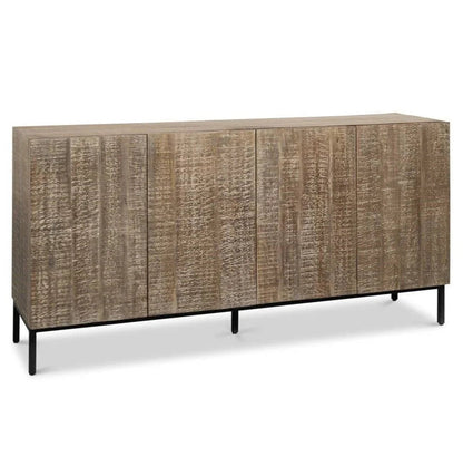 Suzette Four Door Wood Sideboard - LOOMLAN - Sarreid - Sideboards