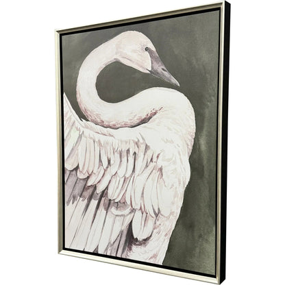 Swan Dance White Canvas Art