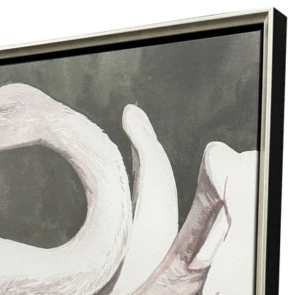 Swan Dance White Canvas Art