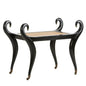 Swan Vanity Black Bedroom Bench - LOOMLAN - Chelsea House - Bedroom Benches