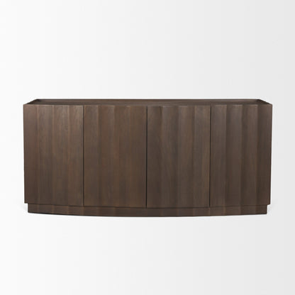 Swanson Wooden Brown Scalloped Sideboard