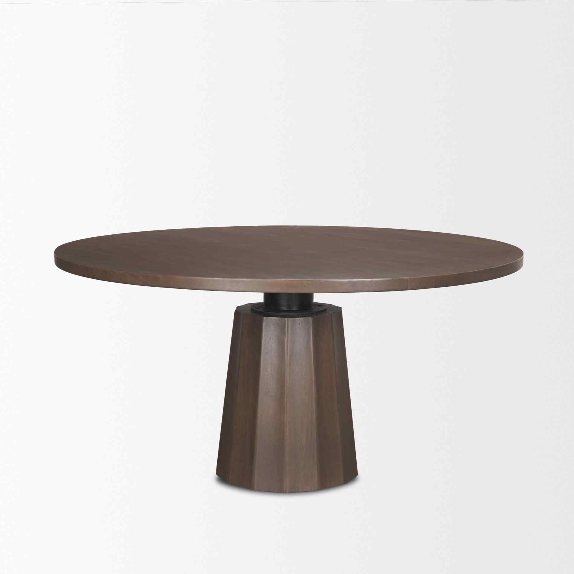 Swanson Wooden Round Pedestal Dining Table-Dining Tables-Mercana-LOOMLAN