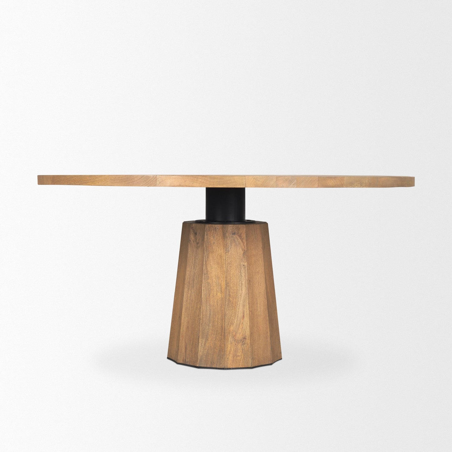 Swanson Wooden Round Pedestal Dining Table-Dining Tables-Mercana-LOOMLAN