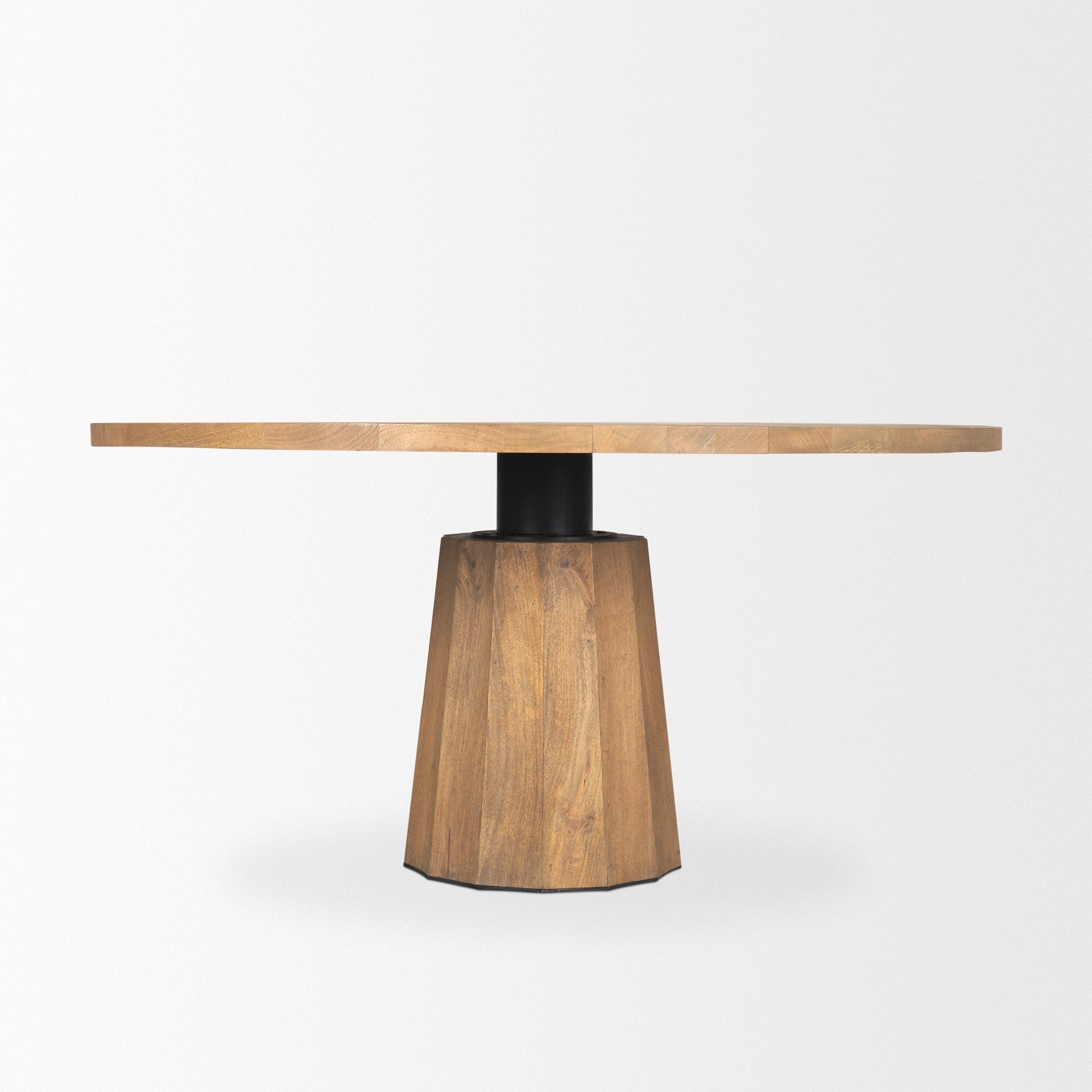 Swanson Wooden Round Pedestal Dining Table-Dining Tables-Mercana-LOOMLAN