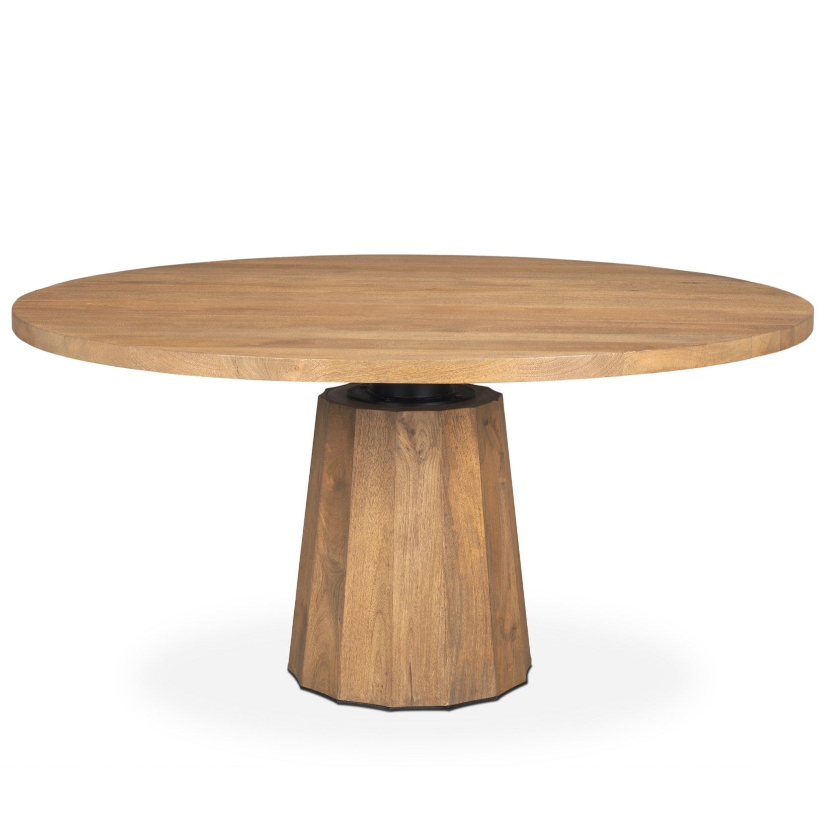 Swanson Wooden Round Pedestal Dining Table-Dining Tables-Mercana-LOOMLAN