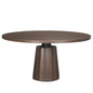 Swanson Wooden Round Pedestal Dining Table-Dining Tables-Mercana-Dark Brown-LOOMLAN
