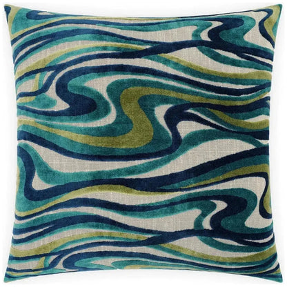 Sway Blue Throw Pillow With Insert - LOOMLAN - D.V. Kap - Throw Pillows
