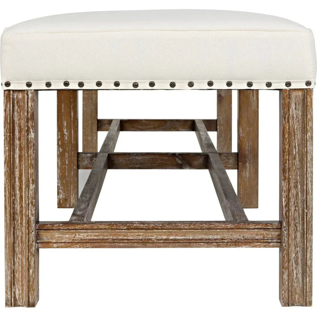 Sweden Wood Grey Wash Bench - LOOMLAN - Noir - Bedroom Benches