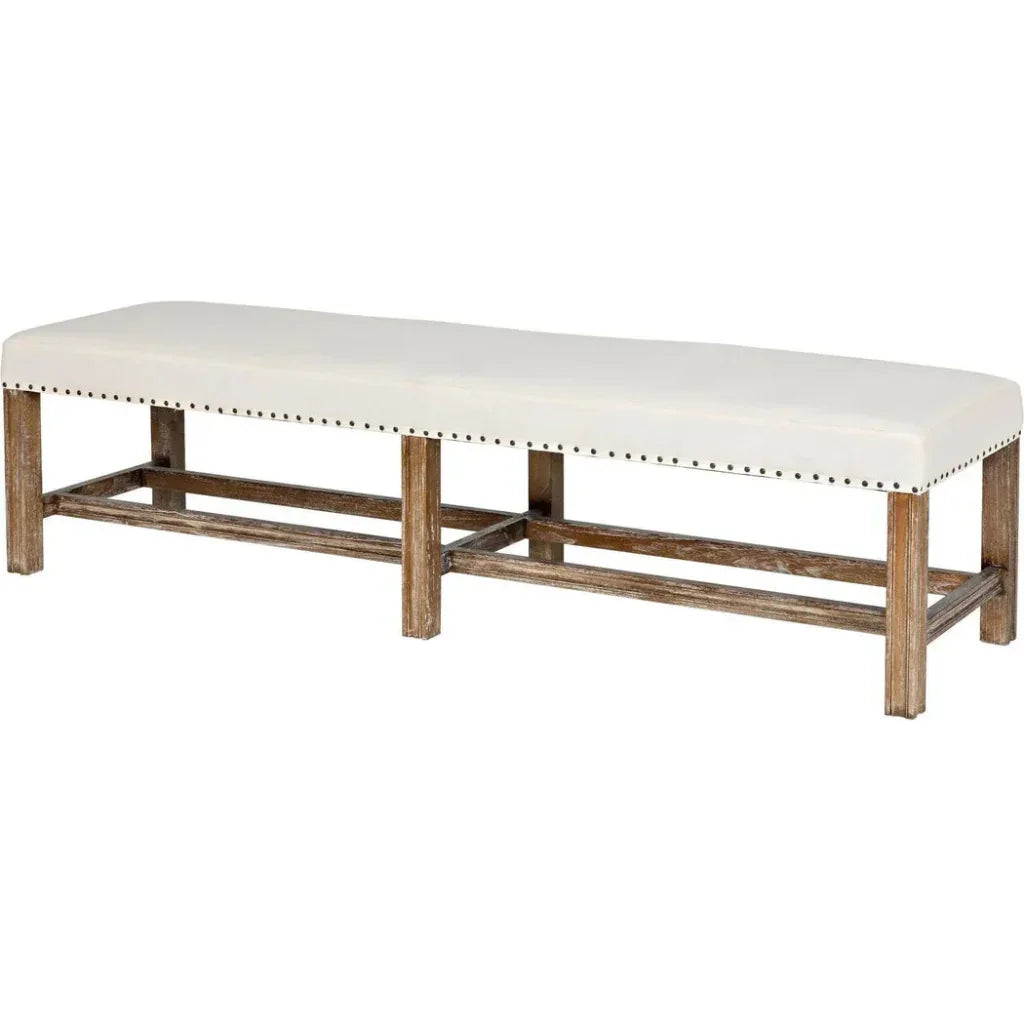 Sweden Wood Grey Wash Bench - LOOMLAN - Noir - Bedroom Benches