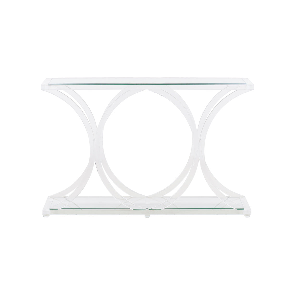 Sweeping Acrylic Rectangular Console Table
