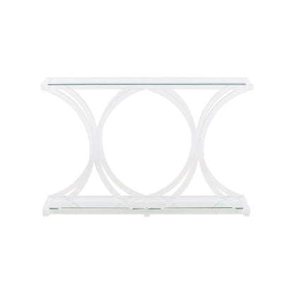 Sweeping Acrylic Rectangular Console Table