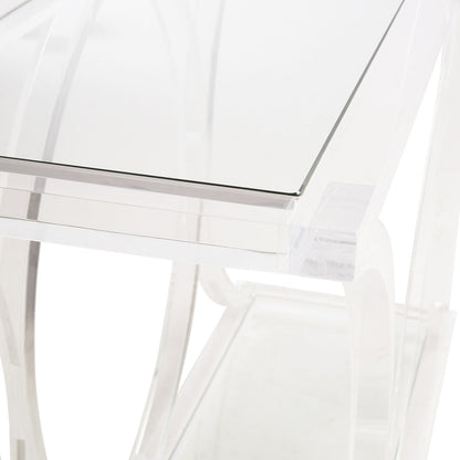 Sweeping Acrylic Rectangular Console Table