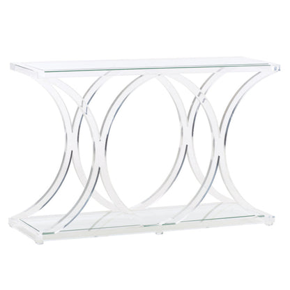 Sweeping Acrylic Rectangular Console Table