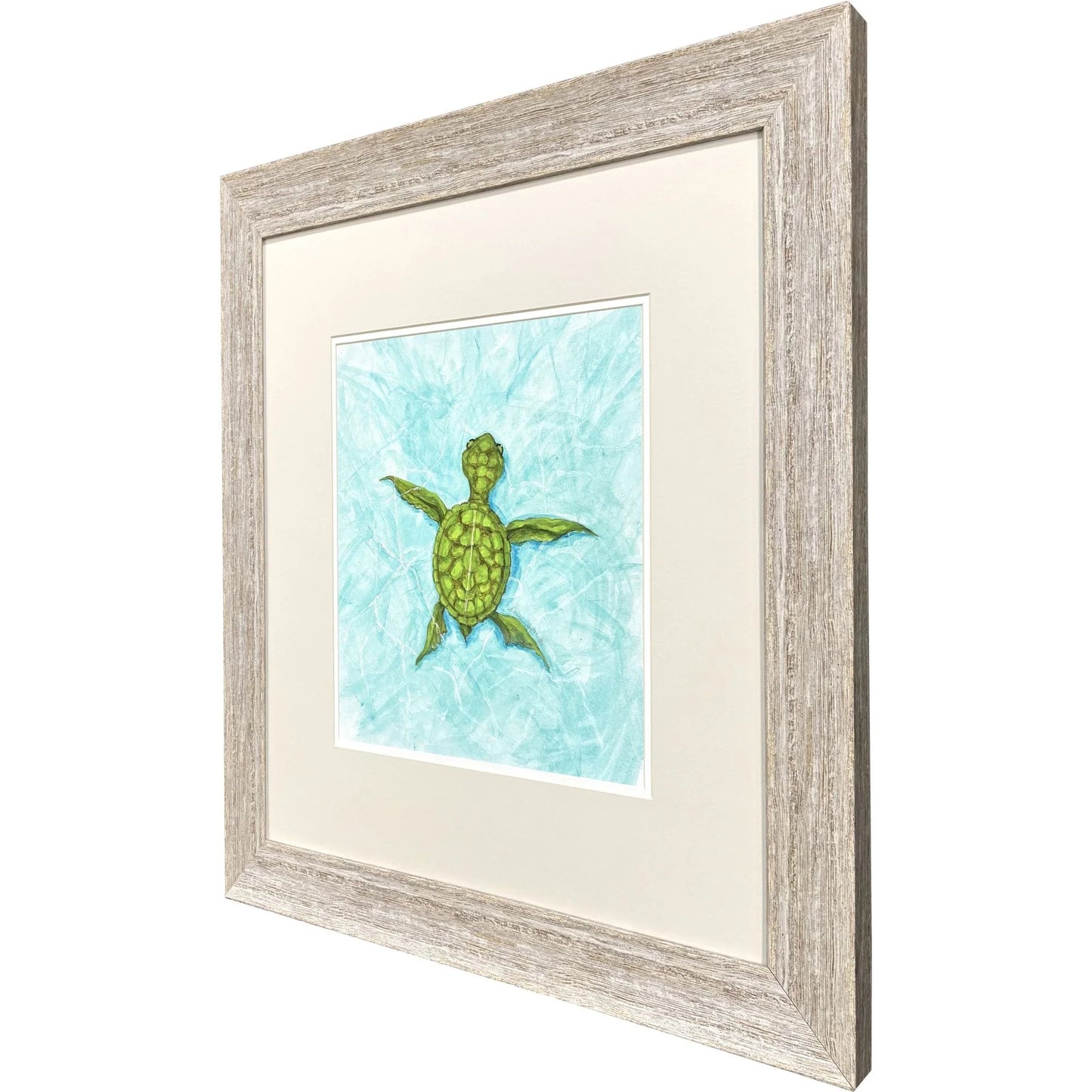Swim Lesson Blue Framed Wall Art