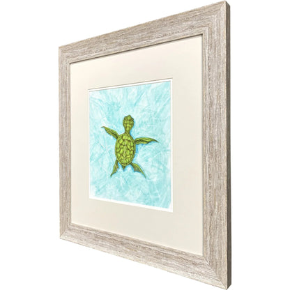 Swim Lesson Blue Framed Wall Art