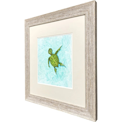 Swim Lesson Blue Framed Wall Art
