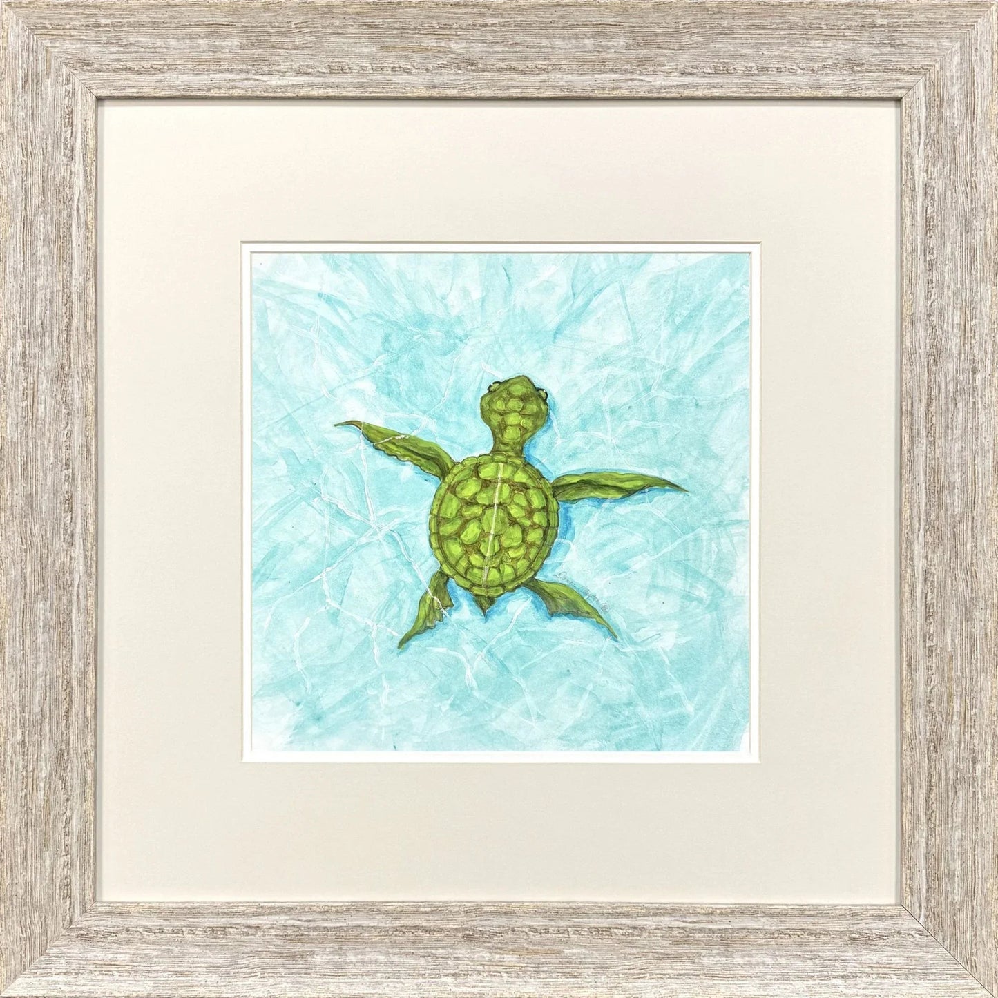 Swim Lesson Blue Framed Wall Art
