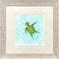 Swim Lesson Blue Framed Wall Art