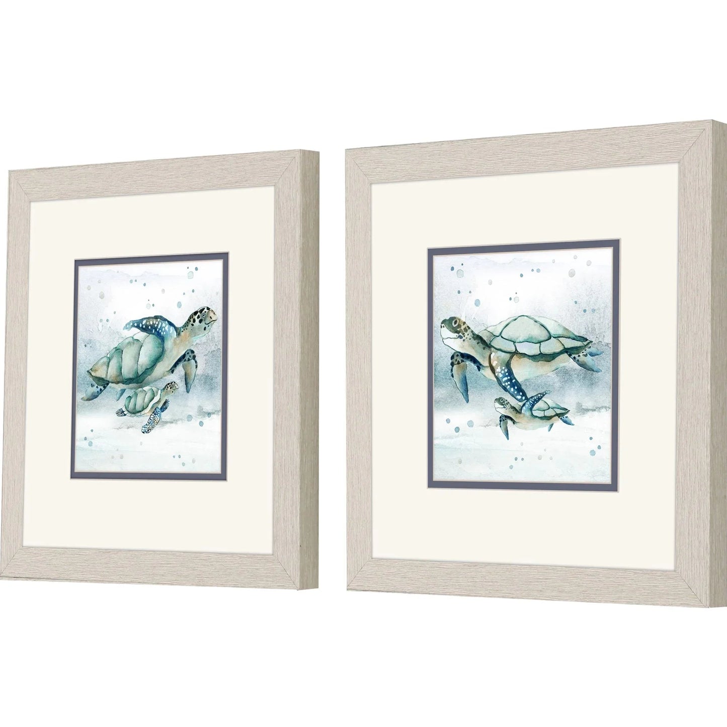 Swim Lessons Blue Framed Wall Art 2PC