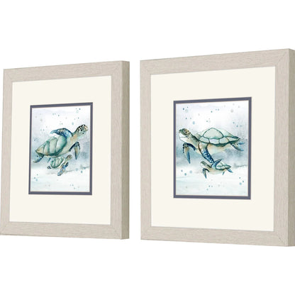 Swim Lessons Blue Framed Wall Art 2PC