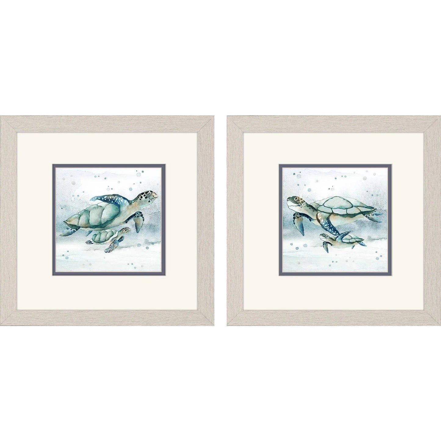 Swim Lessons Blue Framed Wall Art 2PC