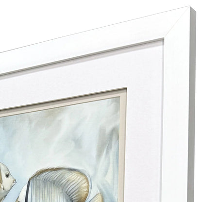 Swim Tropical Fish Print Framed Wall Art 2PC