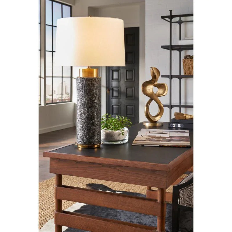 Swirl Gold Accent Contemporary Design Sculpture - LOOMLAN - Wildwood - Statues & Sculptures