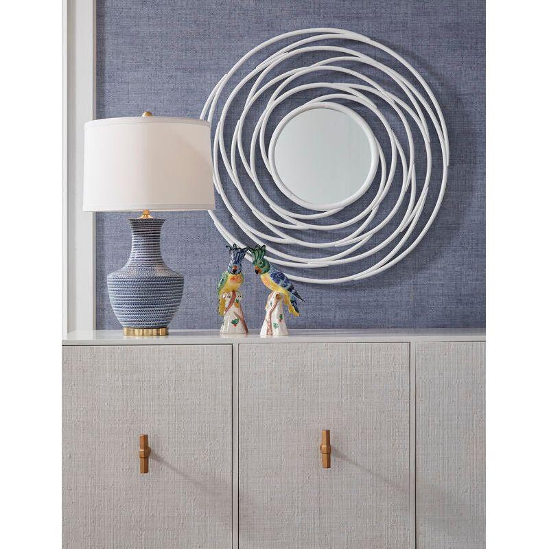 Swirl Rattan Framed Wall Mirror - LOOMLAN - Chelsea House - Wall Mirrors