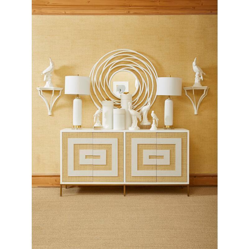 Swirl Rattan Framed Wall Mirror - LOOMLAN - Chelsea House - Wall Mirrors