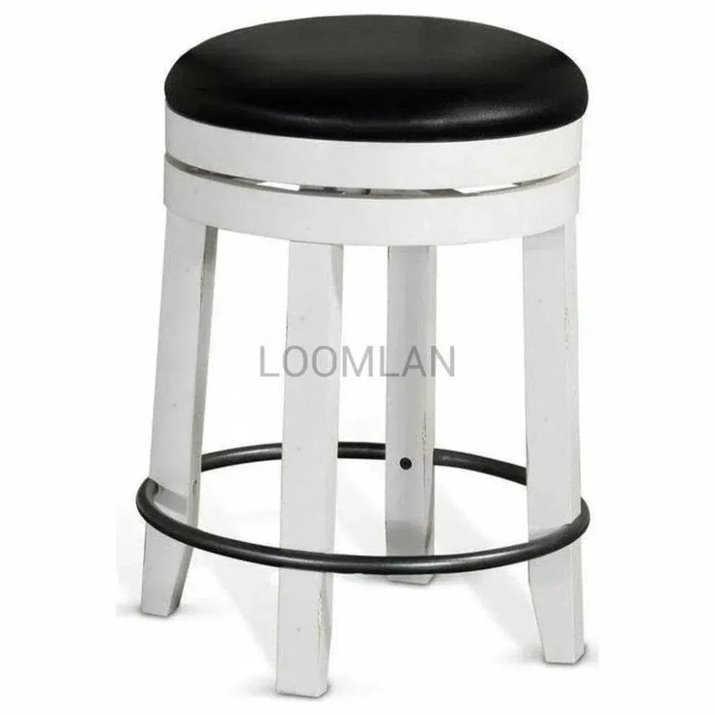 Swivel Backless Counter Height Chair - LOOMLAN - Sunny D - Counter Stools