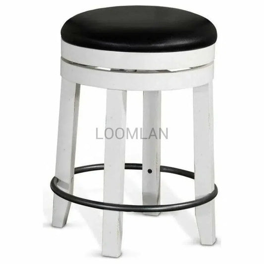 Swivel Backless Counter Height Chair - LOOMLAN - Sunny D - Counter Stools