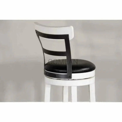 Swivel Counter StoolBlack Leather Seat - LOOMLAN - Sunny D - Counter Stools