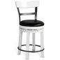Swivel Counter StoolBlack Leather Seat - LOOMLAN - Sunny D - Counter Stools