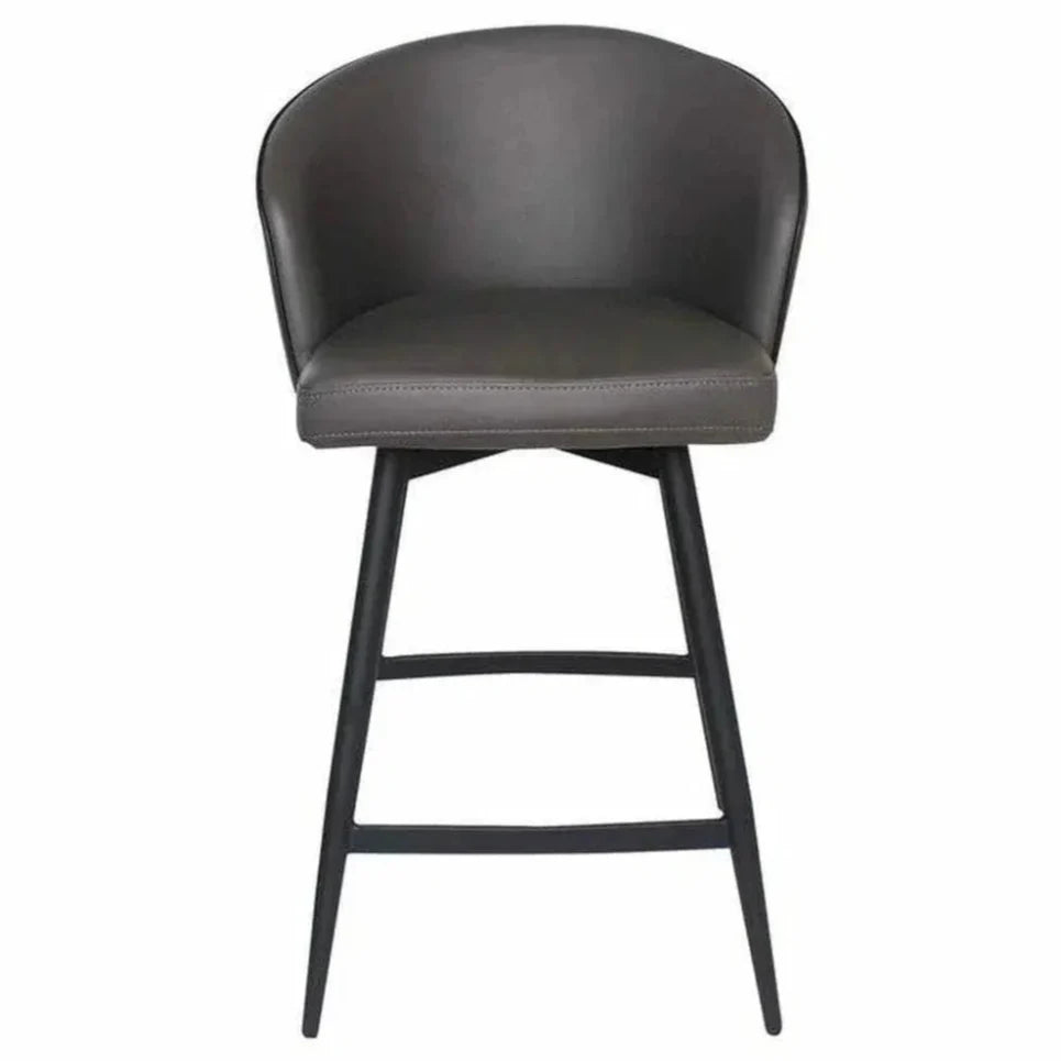 Swivel Counter Stool Charcoal Grey - LOOMLAN - Moe's Home - Counter Stools