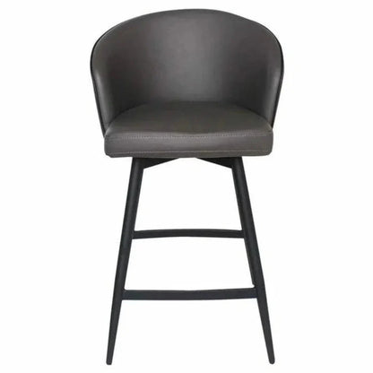 Swivel Counter Stool Charcoal Grey - LOOMLAN - Moe's Home - Counter Stools