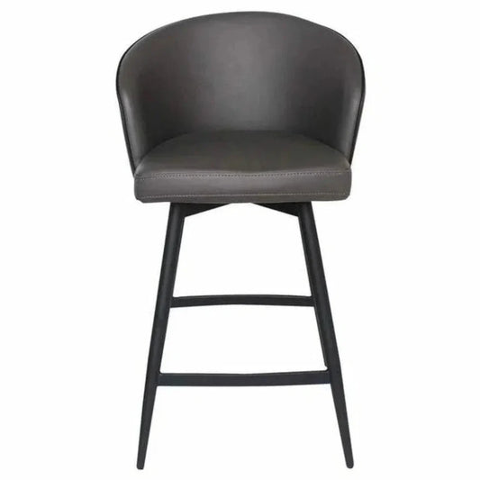 Swivel Counter Stool Charcoal Grey - LOOMLAN - Moe's Home - Counter Stools