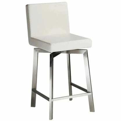 Swivel Counter Stool White Contemporary - LOOMLAN - Moe's Home - Counter Stools