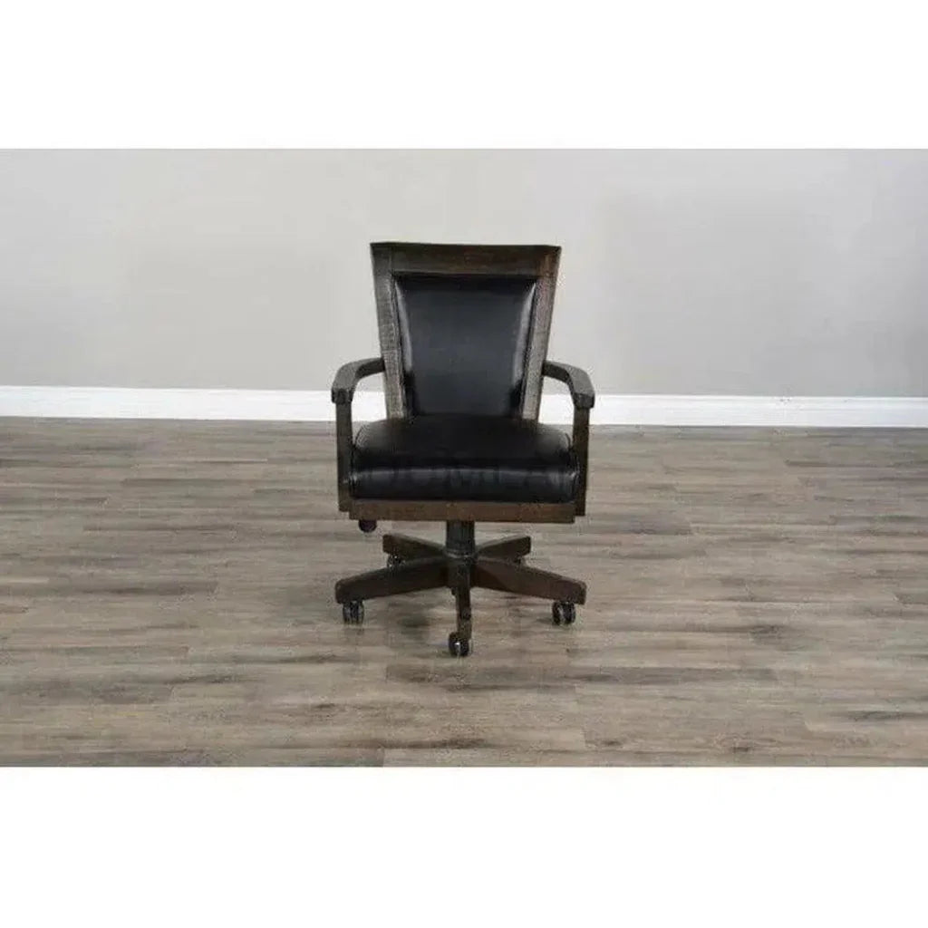 Swivel Leather Game Chair Office Chair-Office Chairs-Sunny D-LOOMLAN