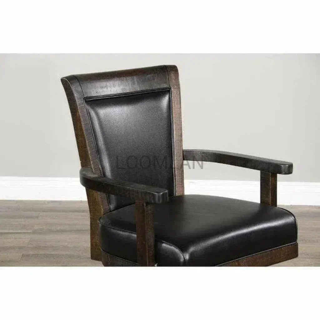 Swivel Leather Game Chair Office Chair-Office Chairs-Sunny D-LOOMLAN