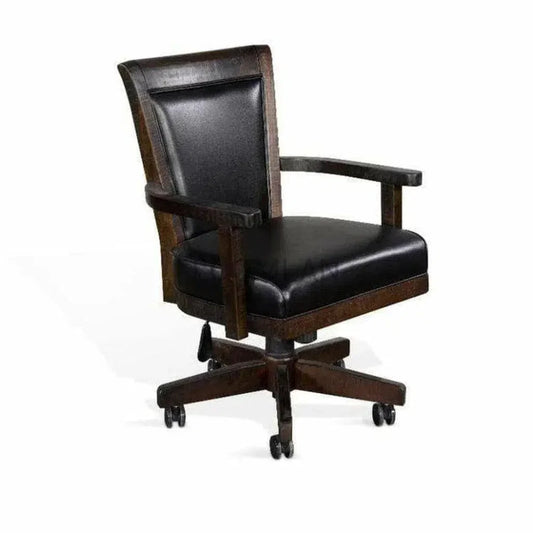 Swivel Leather Game Chair Office Chair-Office Chairs-Sunny D-LOOMLAN