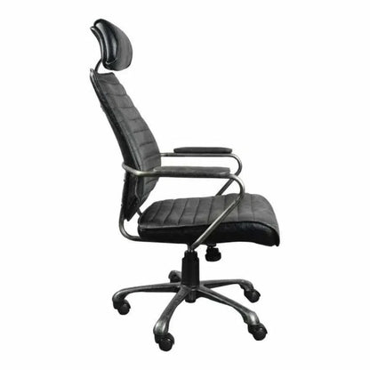 Swivel Office Chair Onyx Black Industrial-Office Chairs-Moe's Home-LOOMLAN