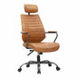Swivel Office Chair Tan Orange Industrial-Office Chairs-Moe's Home-LOOMLAN