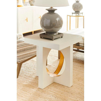 Swoop Wooden White Side Table - LOOMLAN - Chelsea House - Side Tables