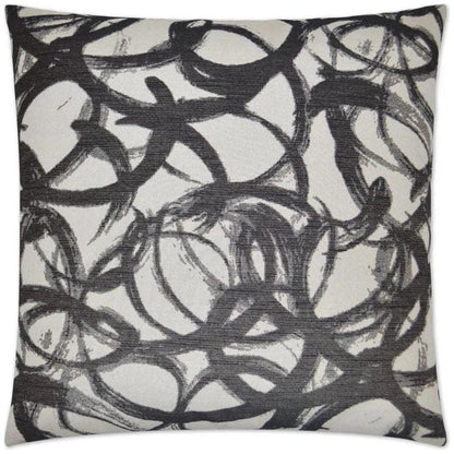 Swoosh Black Throw Pillow With Insert - LOOMLAN - D.V. Kap - Throw Pillows