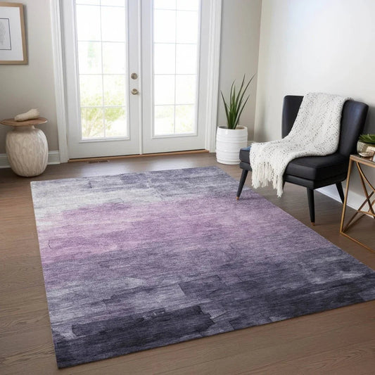 Sylari Purple Washable Indoor - Outdoor Rug - LOOMLAN - LOOMLAN Rugs - Outdoor Rugs