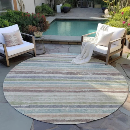 Sylira Beige Washable Indoor-Outdoor Rug-Outdoor Rugs-LOOMLAN Rugs-LOOMLAN