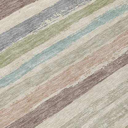Sylira Beige Washable Indoor-Outdoor Rug-Outdoor Rugs-LOOMLAN Rugs-LOOMLAN