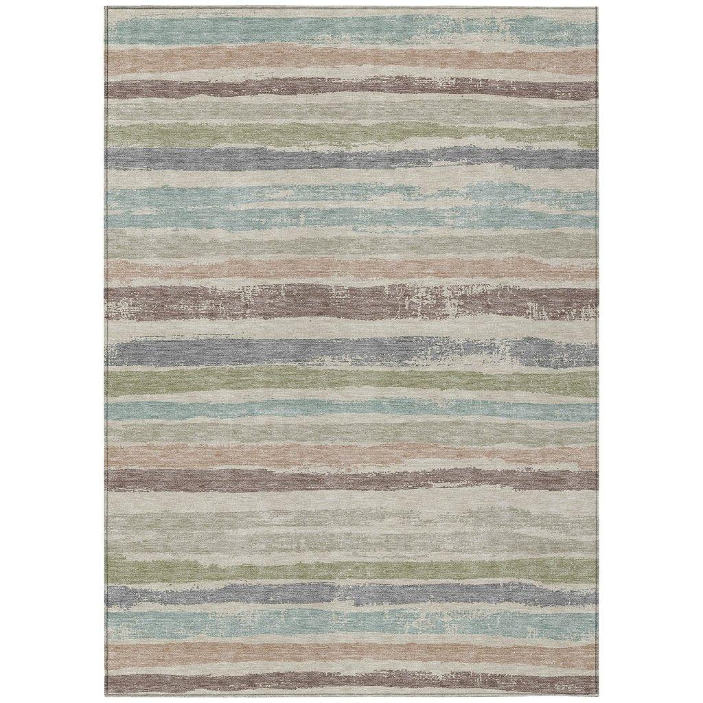 Sylira Beige Washable Indoor-Outdoor Rug-Outdoor Rugs-LOOMLAN Rugs-2'6" x 3'10"-LOOMLAN